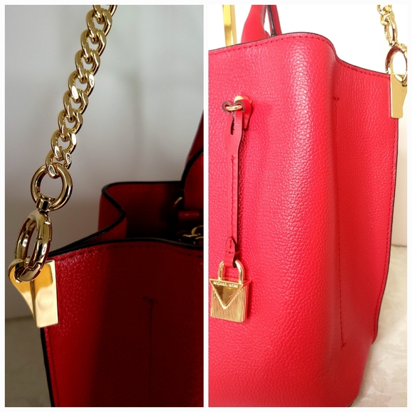 Michael Kors Red Shoulder Hand Bag - Picture 7 of 11